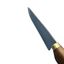 Faca Artesanal de Churrasco Premium Aço Inox Cirúrgico 8" + Bainha de Couro